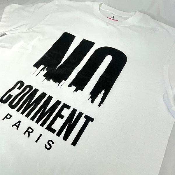 NO COMMENT PARIS ノーコメントパリ 半袖Tシャツ ユニセックス NC-T0035 ホワイト ブラック ショートスリーブ クルーネック ユニセックス メール便対応｜jamcollection｜11