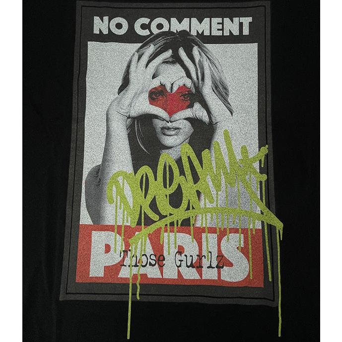 NO COMMENT PARIS ノーコメントパリ 半袖Tシャツ ユニセックス NC-T0043 ホワイト ブラック ショートスリーブ クルーネック ユニセックス メール便対応｜jamcollection｜15