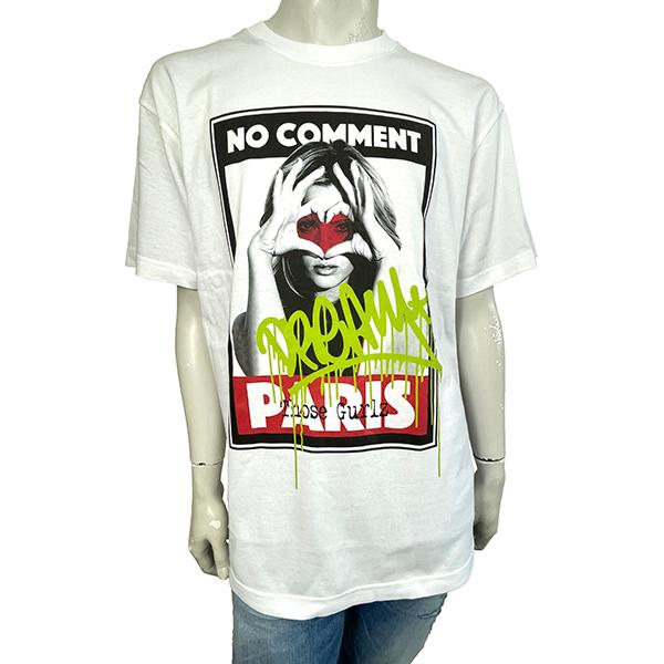 NO COMMENT PARIS ノーコメントパリ 半袖Tシャツ ユニセックス NC-T0043 ホワイト ブラック ショートスリーブ クルーネック ユニセックス メール便対応｜jamcollection｜02