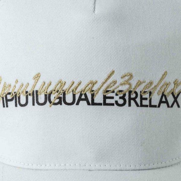 1PIU1UGUALE3 RELAX ダブルロゴキャップ ユニセックス USZ-24001 WHT BLK F ベースボールキャップ ホワイト ブラック CAP 帽子 LEON掲載ブランド｜jamcollection｜12