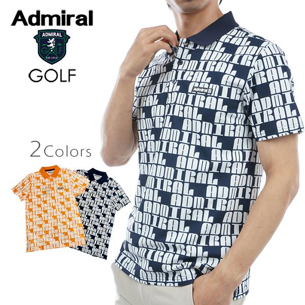 Admiral Golf ADMIRAL GOLF アドミラル ゴルフ ロゴ モノグラム 半袖 ポロシャツ ユニセックス ADMA406 ...