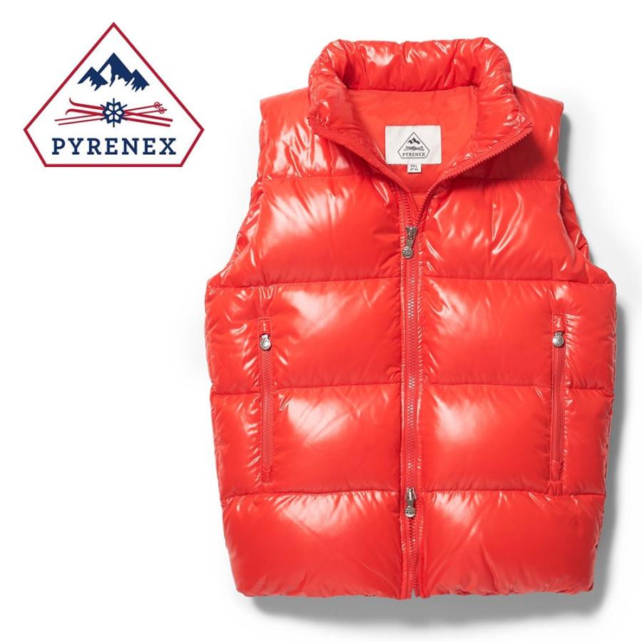 Pyrenex ピレネックス ロイック ダウンベスト Loic Hmm043 Tangerine オレンジ 700フィルパワー フレンチダウン シャイニー ヴィンテージ Hmm043org Jam Collection 通販 Yahoo ショッピング