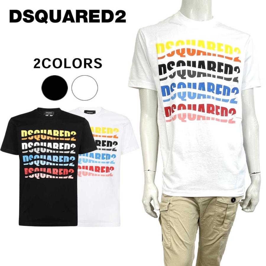 DSQUARED2 ディースクエアード カラー ウェーブ クール Tシャツ