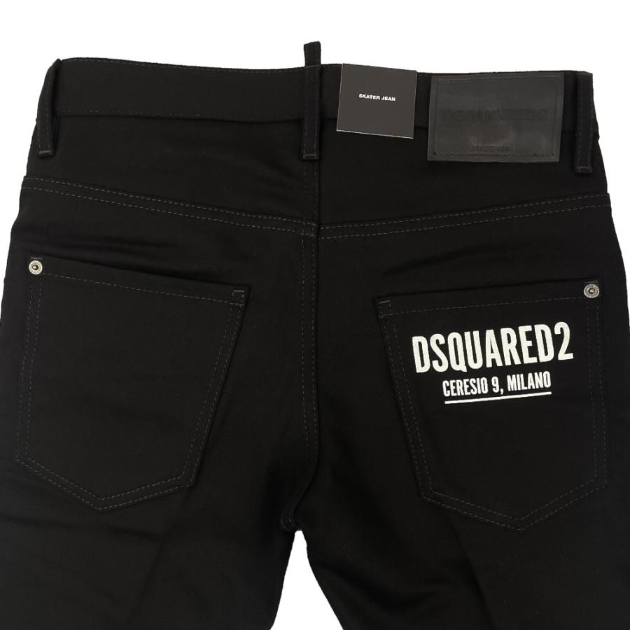 DSQUARED2 ディースクエアード ブラックブル スケーター ジーンズ メンズ S74LB1199 BLACK BULL SKATER JEAN  ブラック デニム パンツ イタリア製 並行輸入品