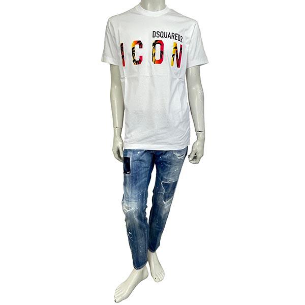 【DSQUARED2】 サンセット イージー ICONロゴ入りTシャツ DSQUARED2 ディースクエアード アイコン サンセット クール T