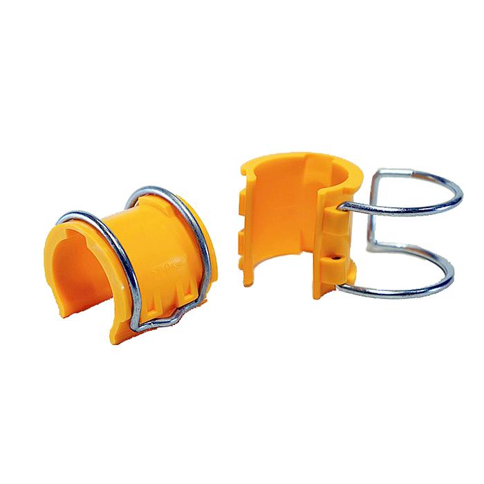 アラオ アンチクリップ 42.7Φ用 L46mm オレンジ色 100個 AR-2477