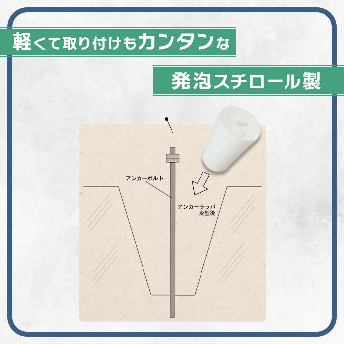 アラオ アラオ アンカーラッパ 300個 白色 16Φ〜25Φ兼用 AR-2895 ARAO