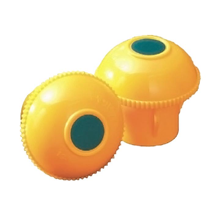 単管キャップ（キャッピカ）黄色200個セット（反射シール付き）AR-0091 （アラオ）樹脂製 Φ48.6単管パイプ,鉄筋,エンドキャップ