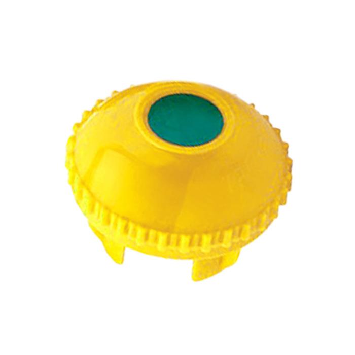 アラオ 単管キャップ スリムキャッピカ 黄色 200個セット 反射シール