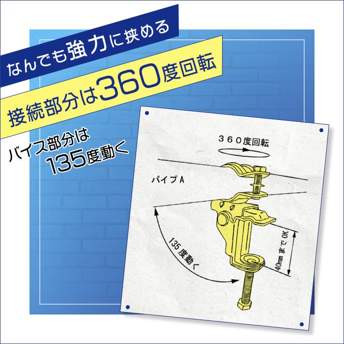 別途送料 ミニクランプ バイスくめーる Φ28.6〜31.8用 1個 タルキや板