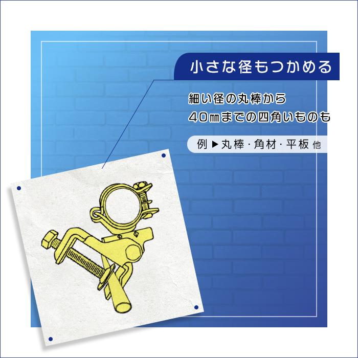 別途送料 ミニクランプ バイスくめーる Φ28.6〜31.8用 1個 タルキや板