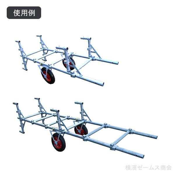 Aトラック 台車 パーツ タイヤ径Φ360 2個組 お手持ちの足場部材などを使って台車が作れます 足場 部材 運搬用 K-MAXの画像