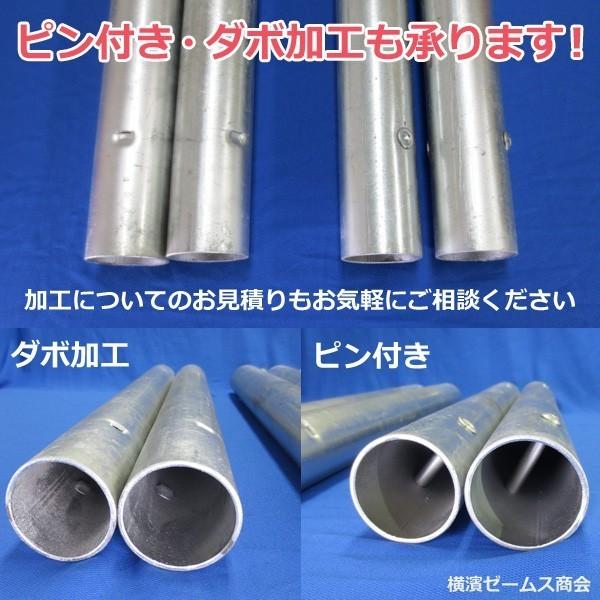 送料別途商品,Φ48.6,単管パイプ,2m,1本,先メッキ,先めっき,プレ,支柱