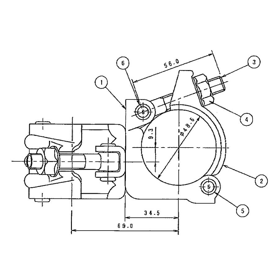 ハードクランプ Φ48.6×Φ48.6 直交 30個 パイプ仮置き可能 QKS-1 仮設工業会認定品 mls｜james｜03