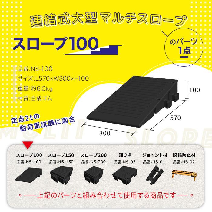 連結式大型マルチスロープ スロープ100 L570×W300×H100mm 約6.0kg