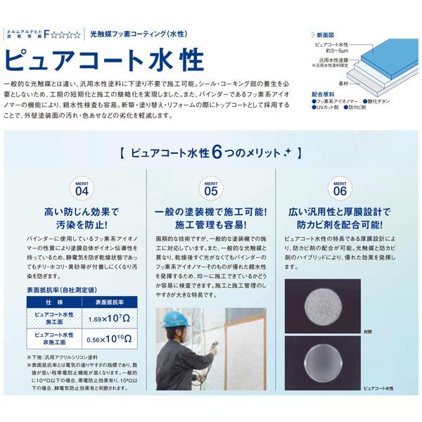 ピュアコート水性 超耐候光触媒フッ素樹脂コーティング UVカット機能付 