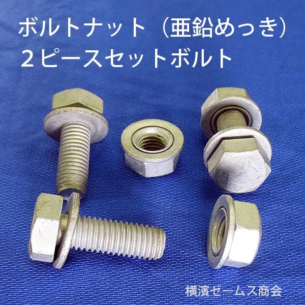 ２ピースセットボルト KSGドブメッキ仕様 450セット：ボルトナットセット:M10×30mm:ボルト（1本）と皿バネ座金ナット（1個）｜james｜02