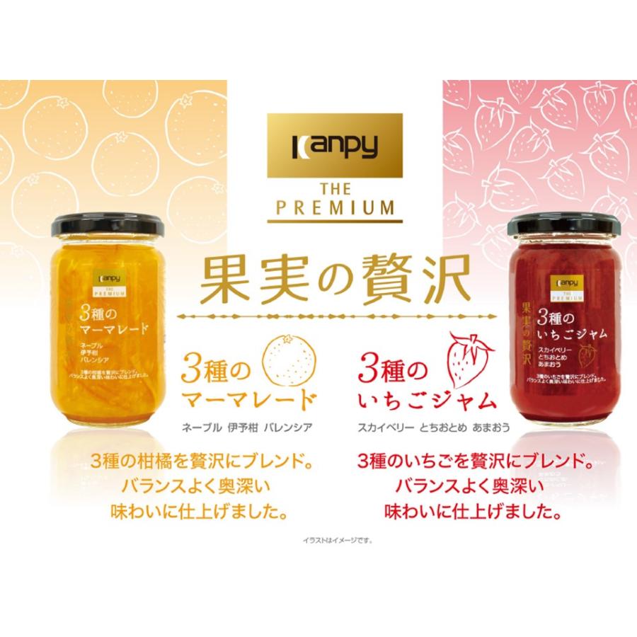 カンピーザプレミアム 果実の贅沢 3種のマーマレード 185g ネーブル