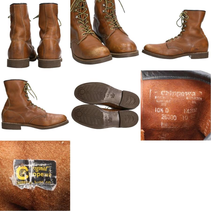 70年代 チペワ CHIPPEWA プリント黒タグ ワークブーツ USA製 10.5D 
