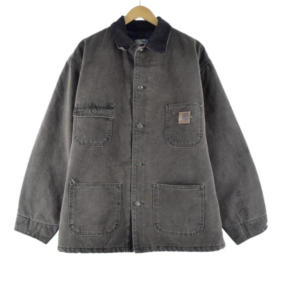 【人気急上昇】 90年代 Carhartt ミシガンチョアコート ダック地カバーオール XL - カバーオール