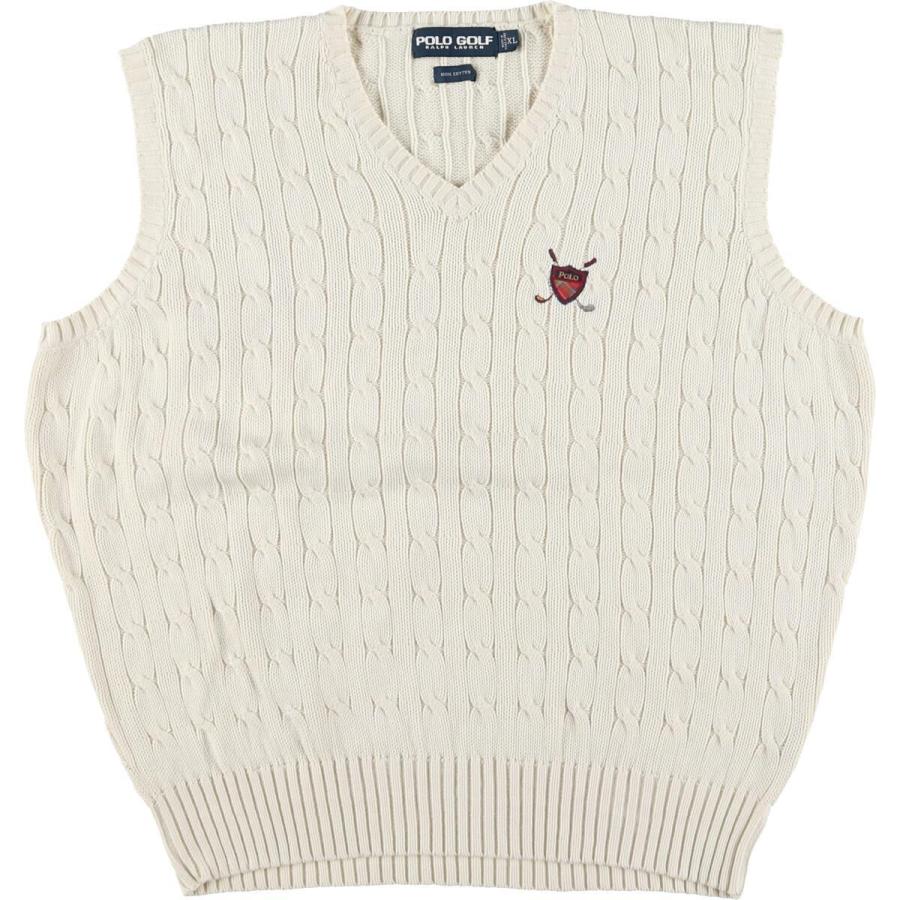 ラルフローレン Ralph Lauren Polo Golf ポロゴルフ Vネック コットンニットベスト メンズxl Eaa Eaa 古着屋jam 通販 Yahoo ショッピング