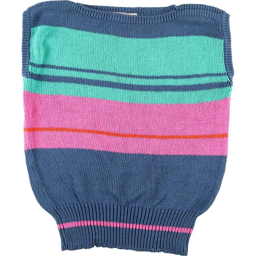 期間限定60％OFF! Liz Claiborne ライン入り コットンニットベスト