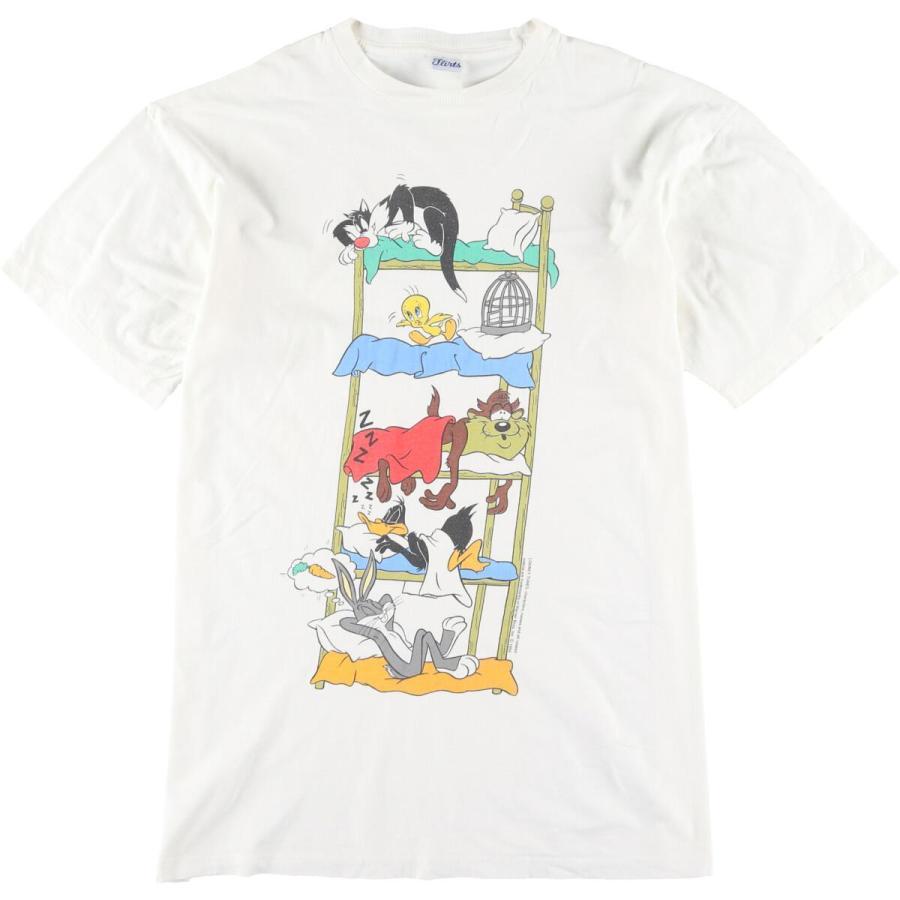 新品入荷 古着女子 ビッグプリントt Tunes Looney ビンテージ 90年代 Tシャツ カットソー 半袖 袖なし