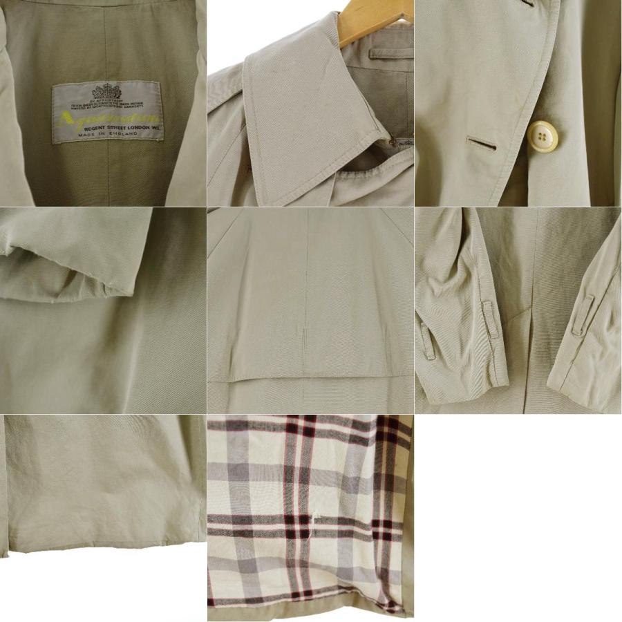 アクアスキュータム Aquascutum トレンチコート 英国製 メンズS