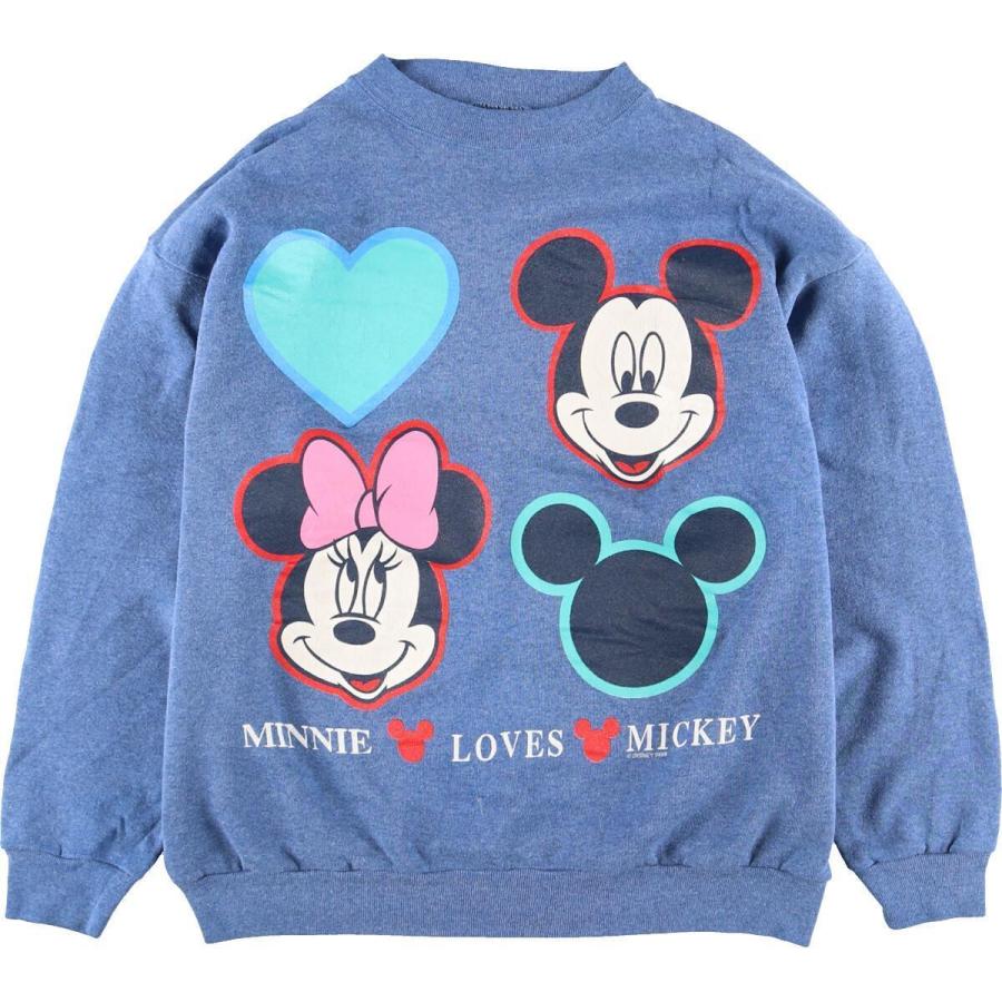 Mickey Unlimited ミッキーマウス ミニーマウス キャラクタースウェットシャツ トレーナー レディースxl Eaa Eaa 古着屋jam 通販 Yahoo ショッピング
