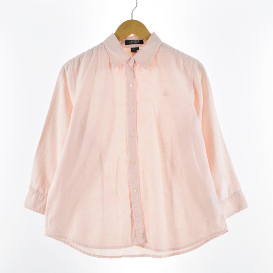 ラルフローレン Ralph Lauren Lauren ローレン 七分袖 リネンシャツ レディースl Eaa Eaa 古着屋jam 通販 Yahoo ショッピング