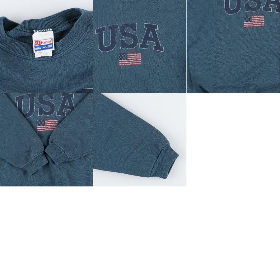 90年代 ヘインズ Hanes ロゴスウェット トレーナー USA製 メンズS