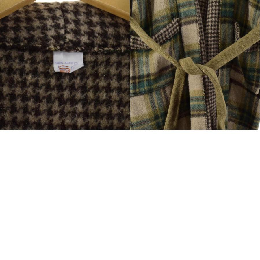 古着 チェック柄 54 Eaa ガウン ショールカラー メンズs ルームローブ 最大56 オフ ショールカラー