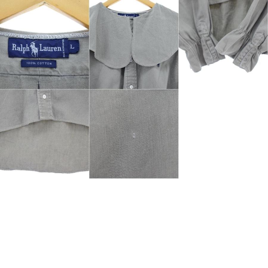 古着 eluluリメイク ラルフローレン Ralph Lauren 長袖 ビッグカラー 