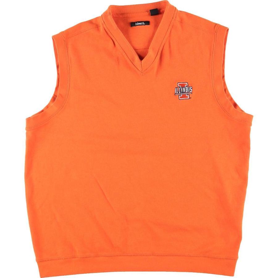 優先配送 ベスト ジレ 古着 Ashworth Vネック カレッジ コットンベスト メンズxl 古着 Ashworth Vネック カレッジ コットンベスト メンズxl Eaa