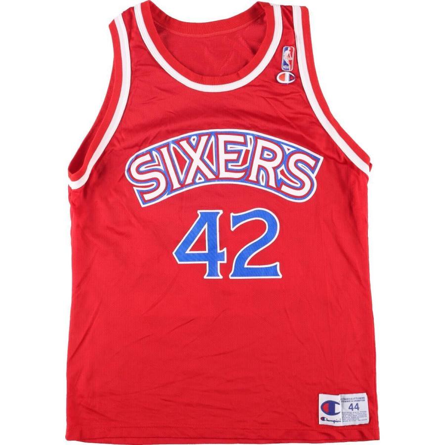 【使い勝手の良い】 古着 /eaa253536 メンズM 44 USA製 レプリカユニフォーム ゲームシャツ STACKHOUSE JERRY SIXERS PHILADELPHIA NBA Champion 90年代 タンクトップ