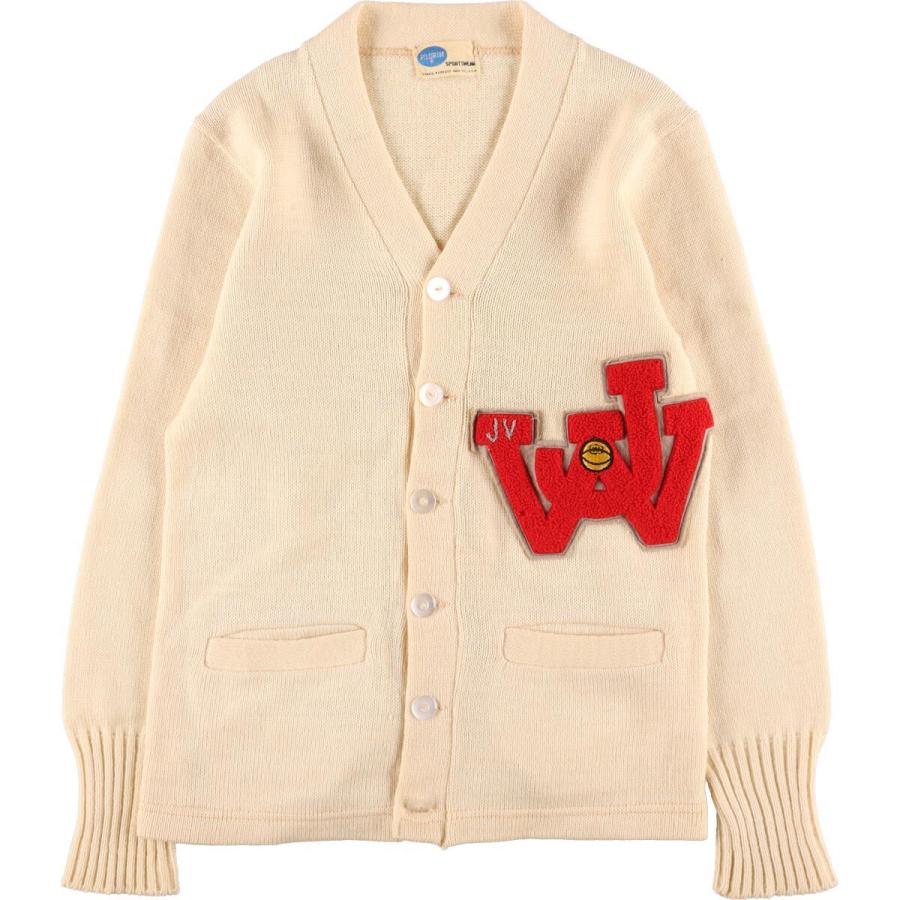 古着 60年代 PILGRIM ウールレタードニットカーディガン USA製  