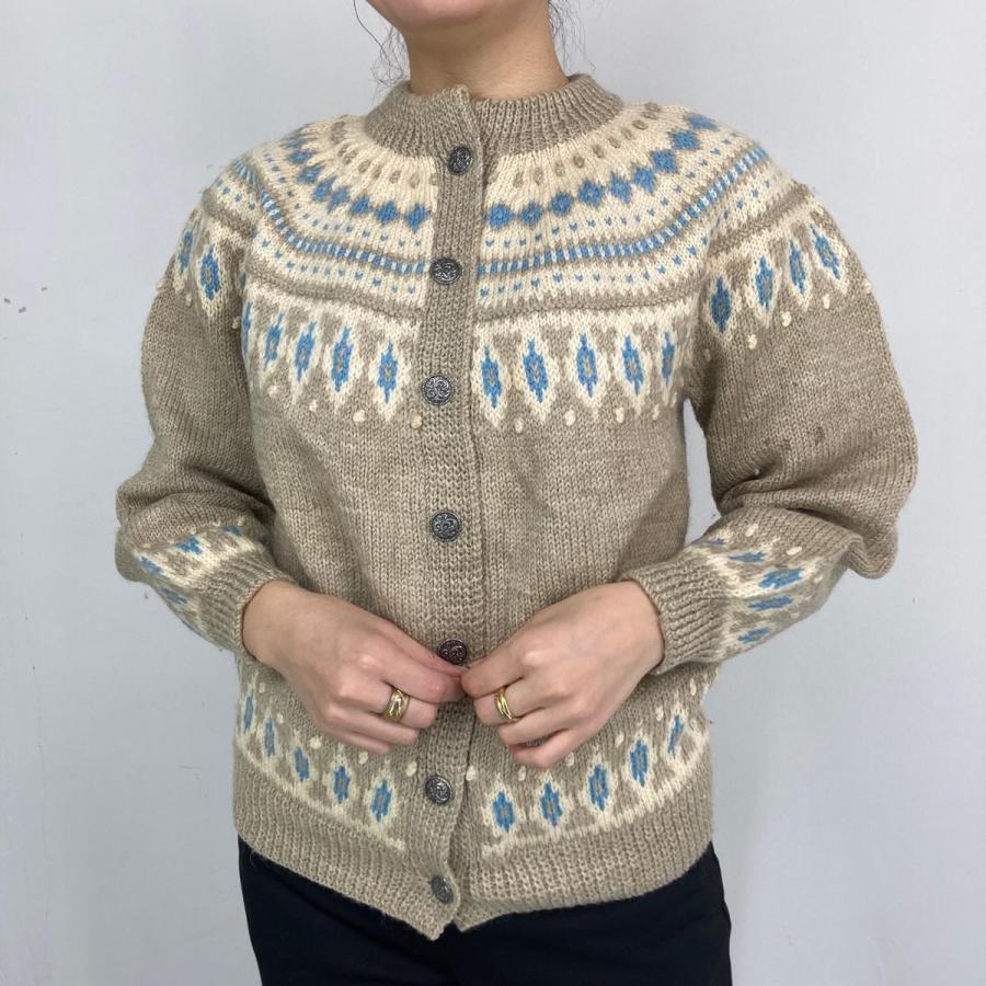 古着 DALE OF NORWAY ノルディック ウールニットカーディガン