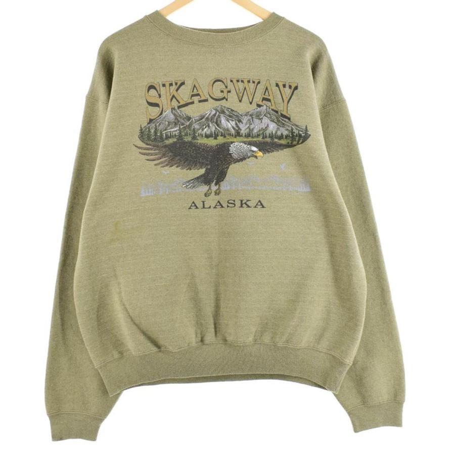 古着 90年代 Alore アニマルプリントスウェット トレーナー USA製