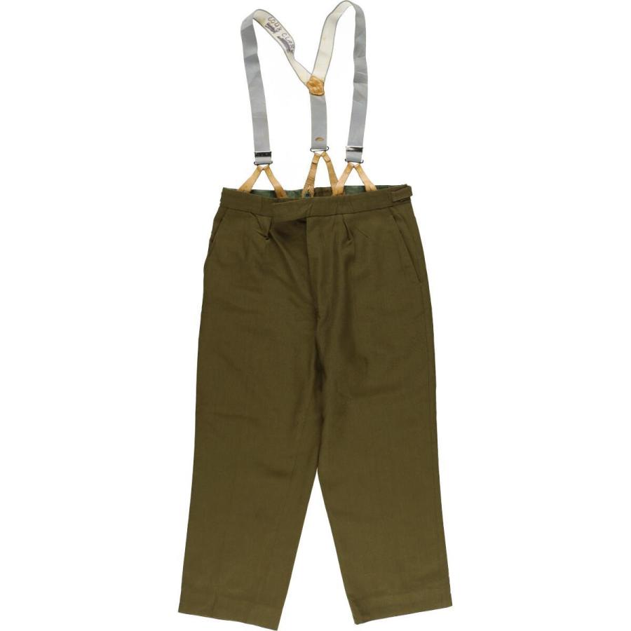 古着 90年代 イギリス軍実品 No.2 サスペンダー付き ドレスパンツ