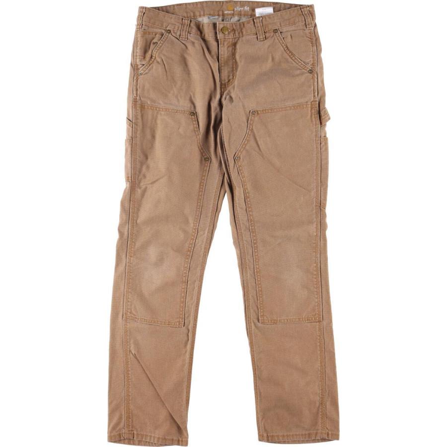 古着 カーハート Carhartt SLIM FIT ダブルニー ダック地 ペインター 