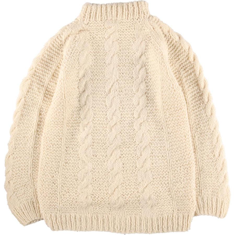 古着 MODA INTL ハイネック モックネック フィッシャーマン アランニットセーター レディースL /eaa304374 古着 ハイネック モックネック フィッシャーマン アランニットセーター