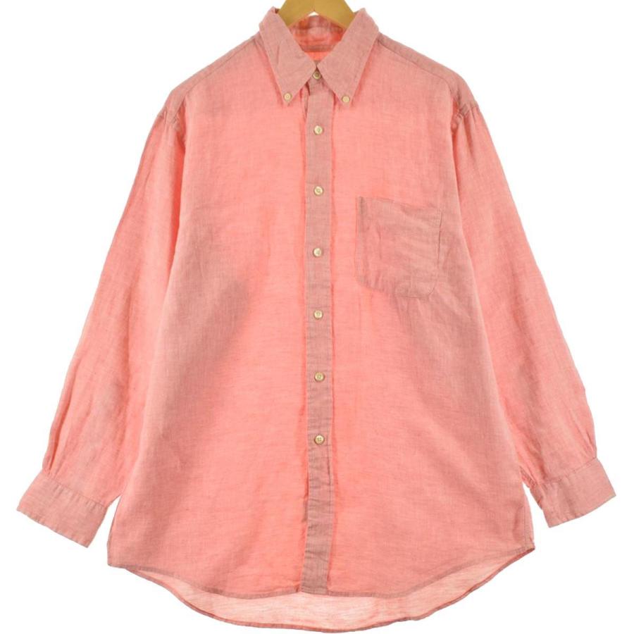 古着 ブルックスブラザーズ Brooks Brothers 346 長袖 リネン ボタン