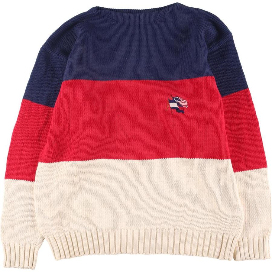 古着 トミーヒルフィガー TOMMY HILFIGER ボートネック コットンニット 