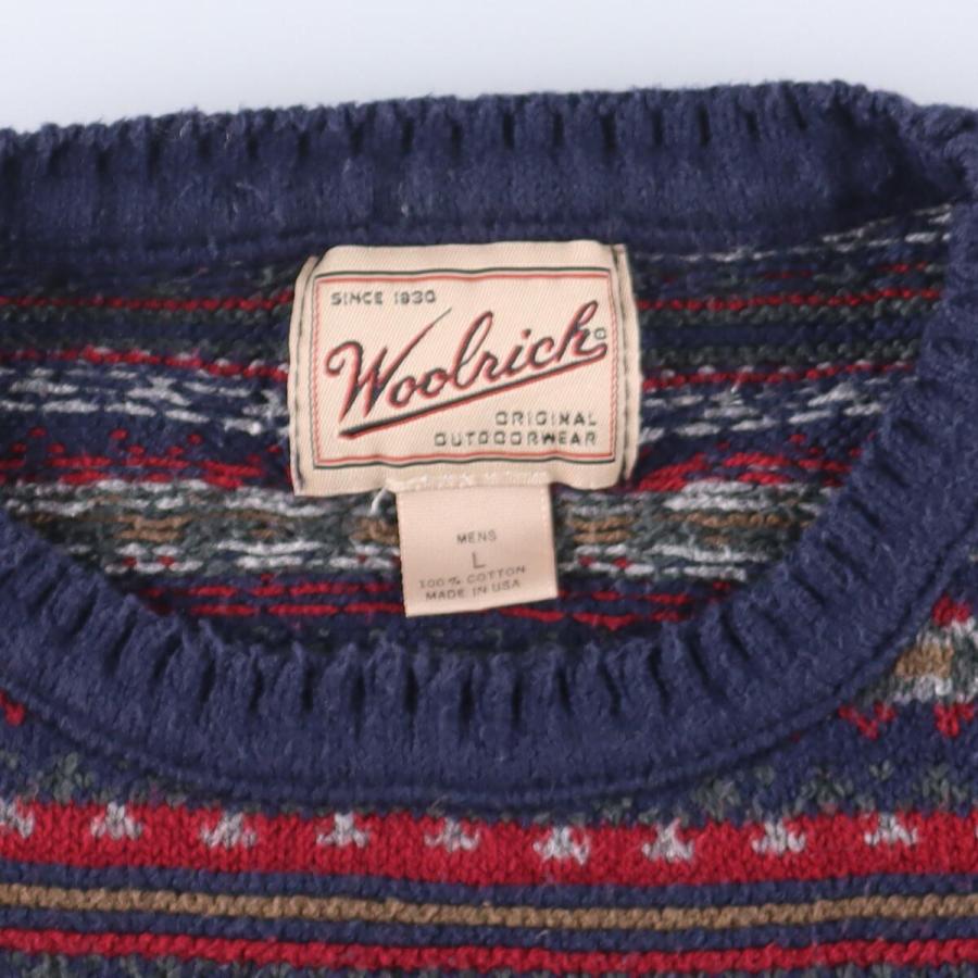 WOOLRICH（ウールリッチ） 古着 90年代 総柄 コットンニットセーター 