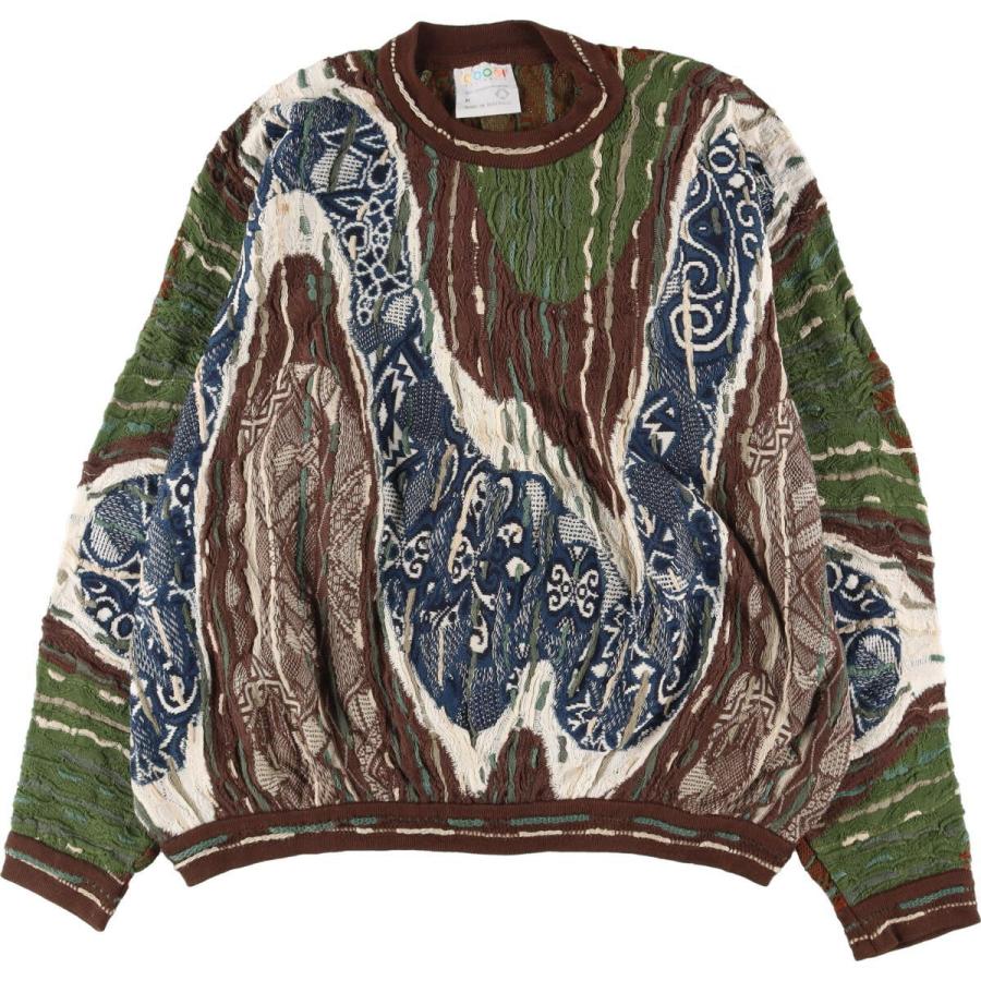 古着 90年代 クージー COOGI 総柄 コットンニットセーター