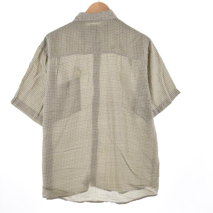 古着 BRUND B 半袖 総柄 シルクシャツ メンズM /eaa326340 :eaa326340
