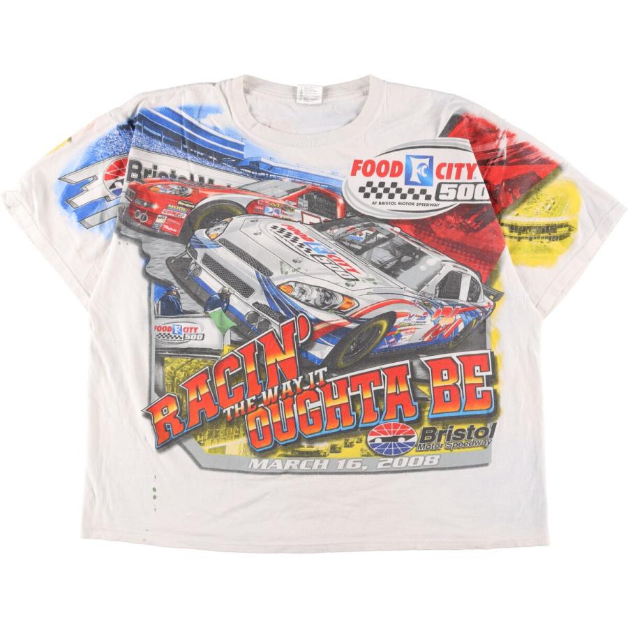 古着 CHASE AUTHENTIC NASCAR ナスカー 両面プリント 大判プリント