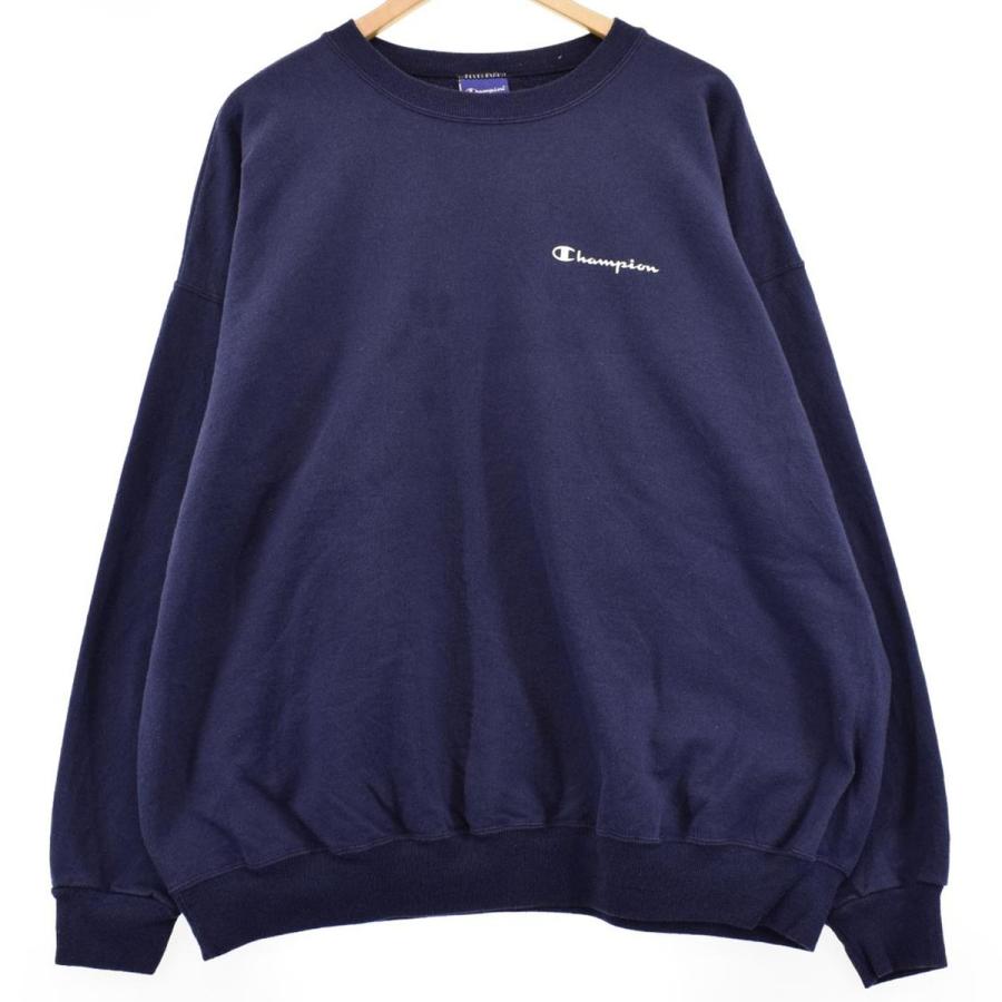 2000'S Champion Authentic Athletic Apparel College Sweatshirt, Men's Size L cotton navy blue type Vintage Second Hand
