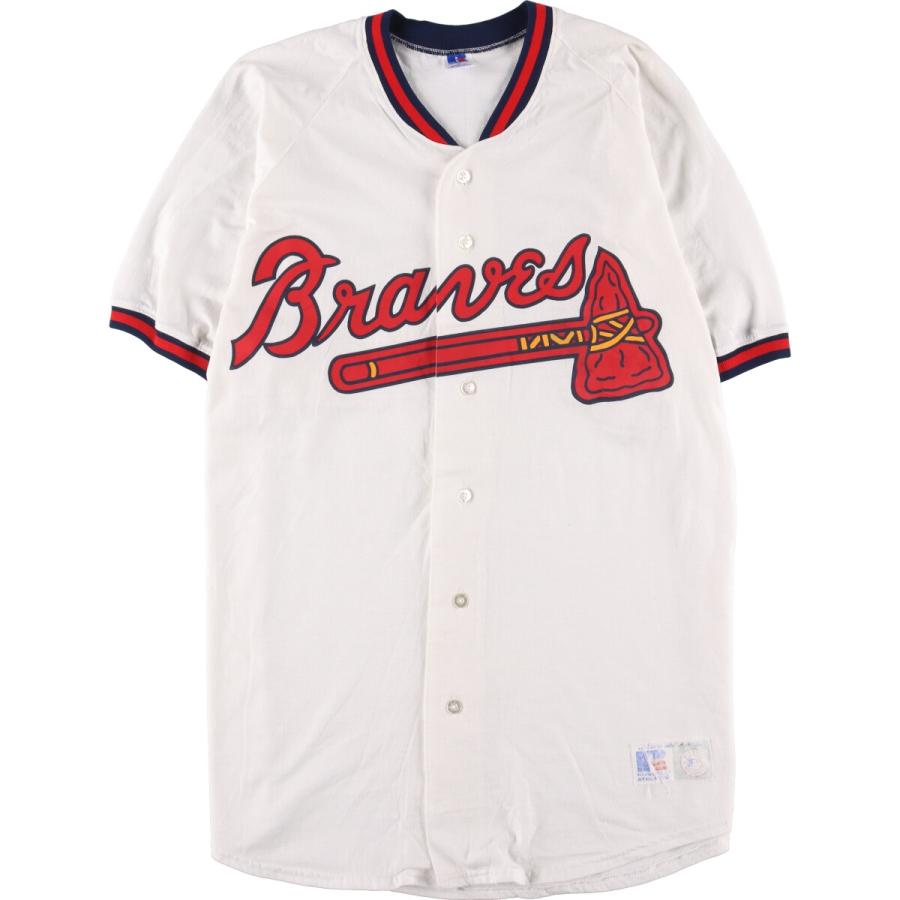 90s MLB ブレーブス ゲームシャツ XL ベースボールシャツ