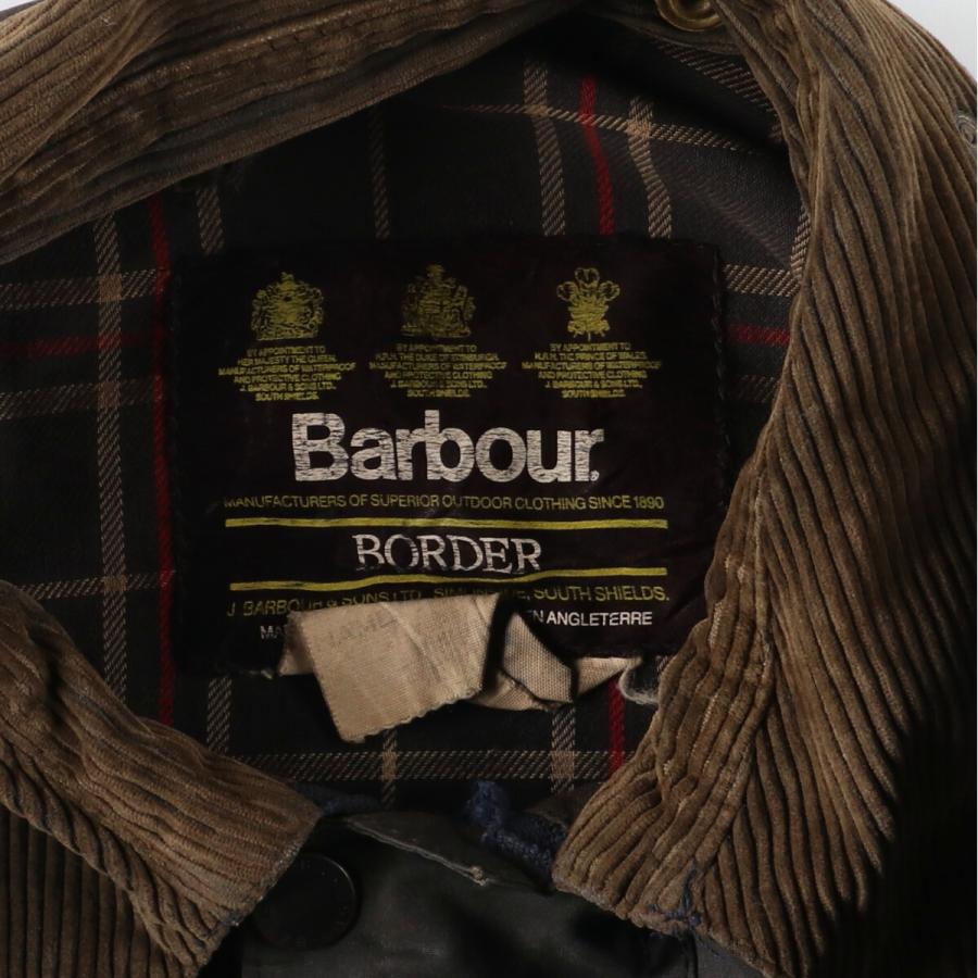 古着 90年代 バブアー Barbour BORDER ボーダー 旧3ワラント ワックスコットン オイルドジャケット 英国製 C46 /eaa343648 【SS2403】｜jamtrading1｜03